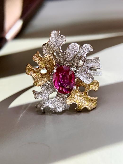 1.18ct刻面红宝石戒指 商品图0