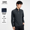 【含绵羊毛】圣得西男士长袖T恤2025年秋季半拉链拼接落肩立领T恤 商品缩略图2
