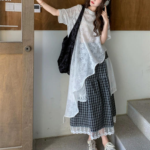 裁缝学苑AS548蕾丝镂空连衣裙纸样半身裙叠穿套装 商品图5