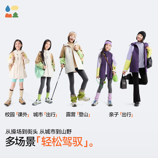 【收腰风衣】森林棠25秋款“不惧造”亲子款女拼色连帽耐磨防风衣外套40832403 商品图5