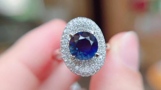 3ct刻面蓝宝石戒指 商品图0