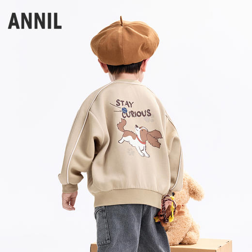 【实体店同款】男童圆领针织卫衣秋季新款安奈儿童装XB531169 商品图2