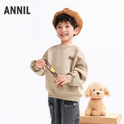 【实体店同款】男童圆领针织卫衣秋季新款安奈儿童装XB531169 商品图1