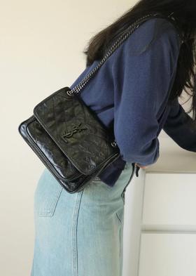 BT323 圣罗兰niki 黑色22/28CM双尺寸（BT*MM）7.31直播款