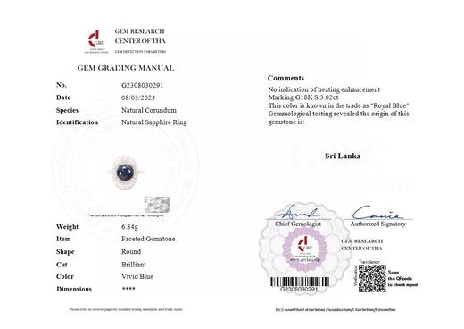 3ct刻面蓝宝石戒指 商品图7