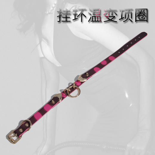 魅灵温变 圆环温变项圈（黑变玫红）（有礼盒带牵引） 商品图5