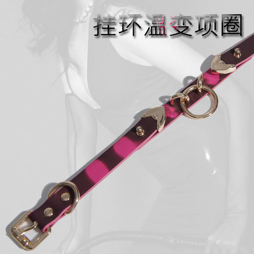 魅灵温变 圆环温变项圈（黑变玫红）（有礼盒带牵引） 商品图4