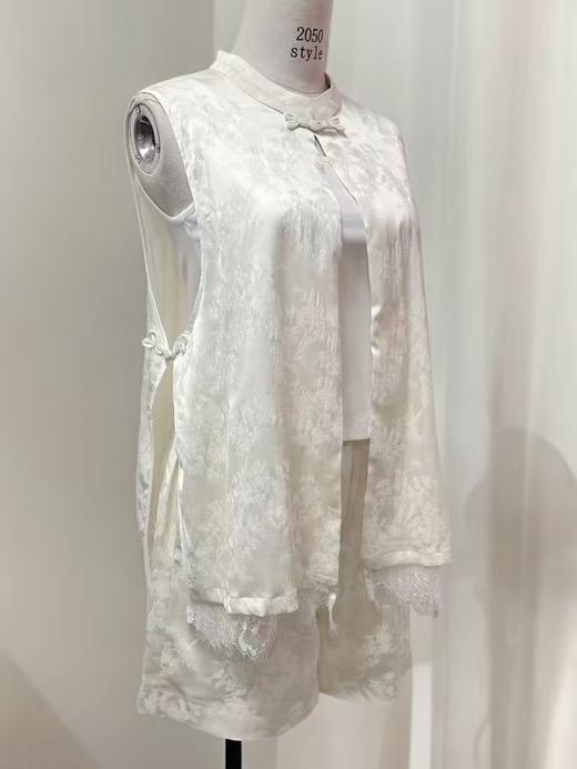 两套装【MYBL】 （超软面料）8873 国风提花蕾丝休闲套装-喜出 商品图5