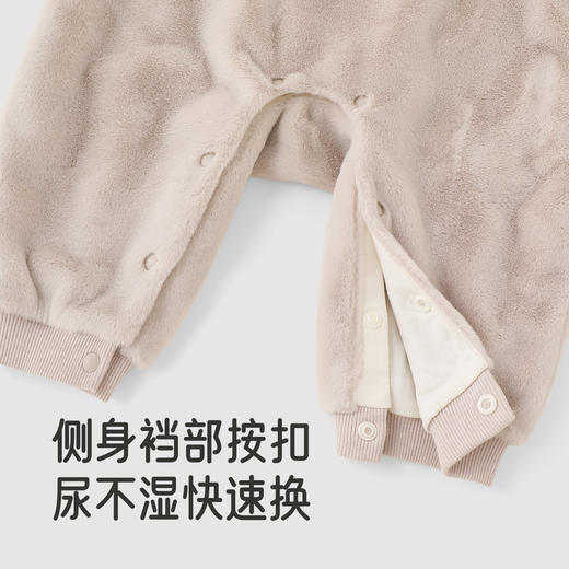【商场同款】英氏新生婴儿连体衣冬季加绒保暖男女宝宝长袖哈衣 商品图2