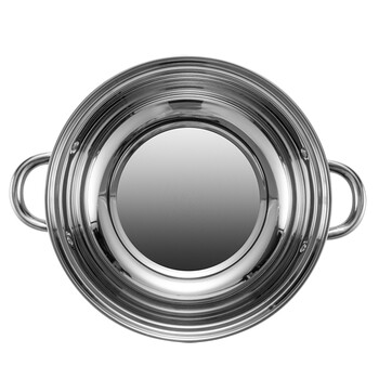 Debo德铂汤锅不锈钢单层蒸锅蒸笼电磁炉两用锅艾琳诺26cm /厨具 /烹饪锅具 /蒸锅