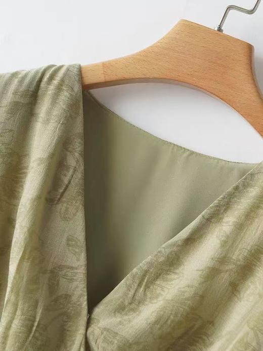 七夕福利-NO退【MYBL】8881腰部盘扣暗花长款连衣裙-喜出 商品图6