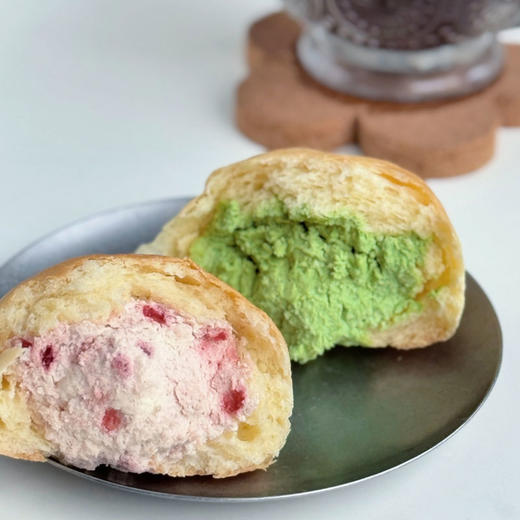 热卖！软fufu、凉丝丝！大末手作冰面包 80g*8枚 原味奶酪/可可/奥利奥/草莓/开心果口味 商品图6