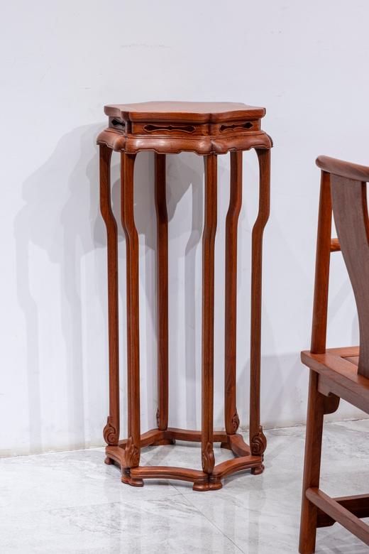 红桥红  家具严选  缅甸花梨（大果紫檀）  【88 马蹄腿明屉 方桌五件套】 商品图5