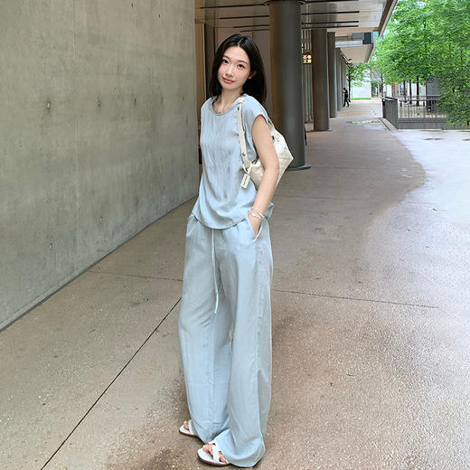 Beau Muse 山本天丝亚麻套装，慵懒松弛，高级显瘦【G】 商品图0