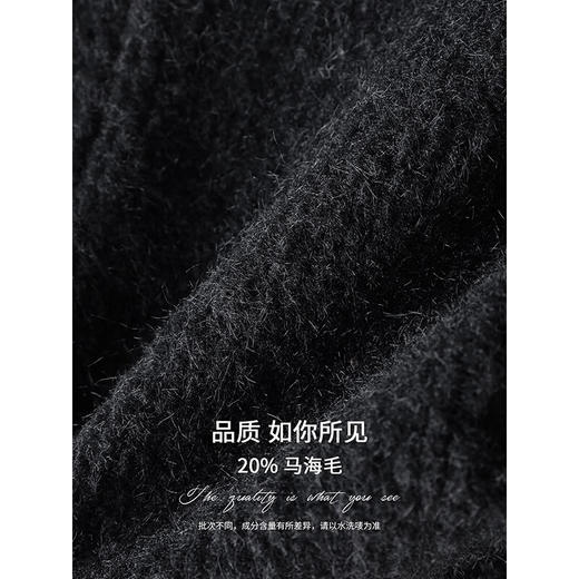 COCOBELLA通勤仿羊驼长绒大衣休闲马海毛斗篷毛呢外套WL3218 商品图4