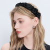 三彩2025新款优雅甜酷风发箍黑色缎面高颅顶串珠蝴蝶结气质发饰 商品缩略图1