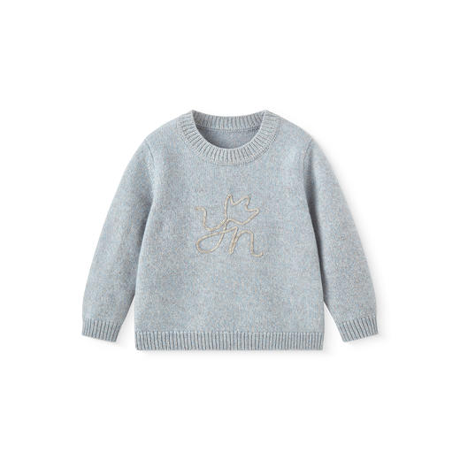 【高定系列】英氏儿童毛衣圆领秋冬保暖羊绒针织衫男童羊毛衫毛衣 商品图4