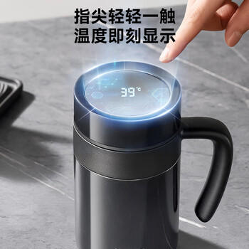 苏泊尔（SUPOR）保温杯大容量316L不锈钢水杯带把手显温保温杯男士办公泡茶杯子 /厨具 /水具 /保温杯 商品图4