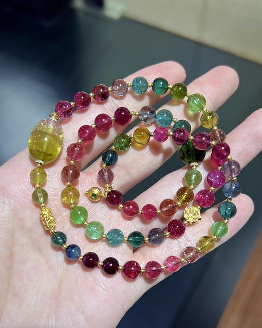 6-11mm多圈彩虹碧玺手串 商品图1