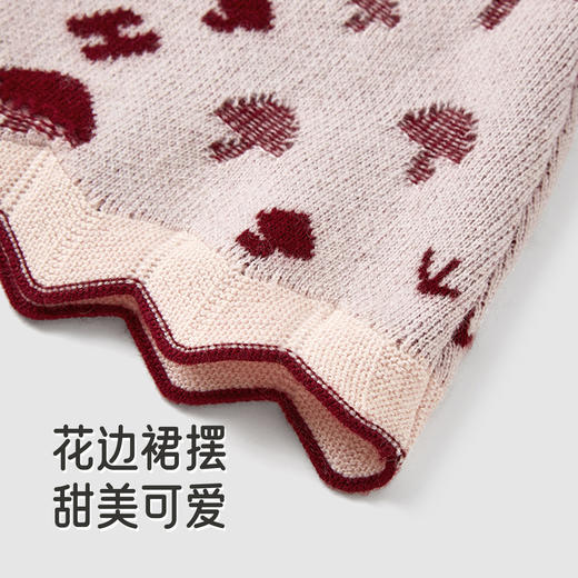 【高定系列】英氏女童山羊绒连衣裙秋冬小女孩棉羊毛长袖百搭裙子 商品图3