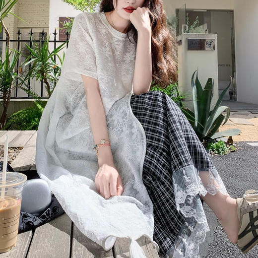 裁缝学苑AS548蕾丝镂空连衣裙纸样半身裙叠穿套装 商品图3