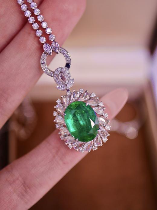 4ct刻面祖母绿戒指吊坠两用 商品图3