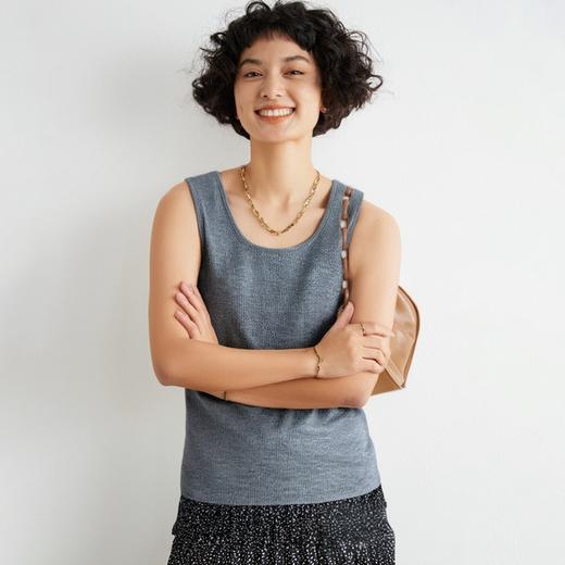 馥迦60支澳洲精纺羊毛无袖背心 商品图9