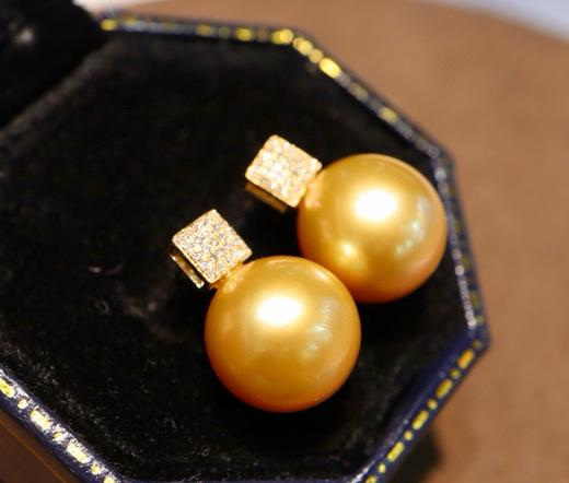 11mm金珠耳钉 商品图1