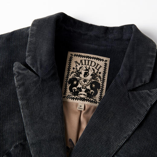 谜底西装外套长袖女2025秋季新品复古修身文艺牛仔西服253MW1232 商品图3