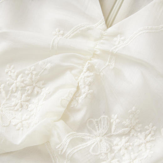 「高货wl」全新升级【铂金会员330/天猫439/差价109】(65749)洛诗琳氛围感度假风天丝连衣裙2025夏季刺绣V领仙气长裙 商品图2