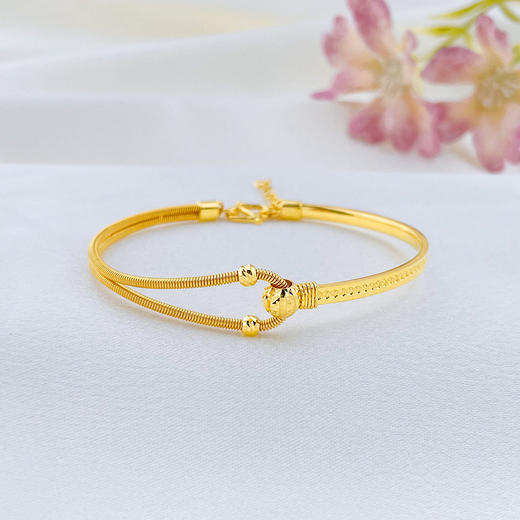 【限时克减150元】足金999 【精品】调节链尾弹簧半镯AB镯手镯(AUSZ00013)预售产品下单后不退款不退货不换货不补差价 商品图0