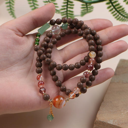 龙脑负氧离子：6mm光珠三圈红珠款 商品图1