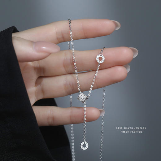 【小蛮腰】S999纯银流苏项链【YXS-A4472】 商品图1