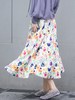 TYNVIE A字型分层中长裙 - 碎花 商品缩略图1