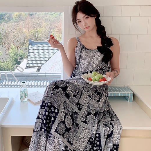 【YW】无忧购【甄选】棉绸吊带睡裙家居服可外穿SYS（截单后3-5天发货) 商品图0