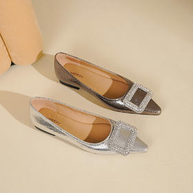 Westory2025年秋季平底尖头休闲百搭通勤浅口单鞋W25CE75641