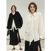 COCOBELLA高智重磅哑光醋酸衬衫女秋冬设计感垂坠衬衣SR3221 商品缩略图3