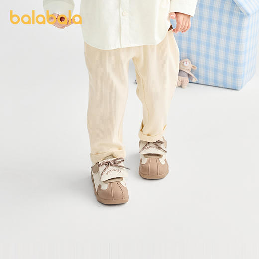 【商场同款】巴拉巴拉宝宝长裤男童针织裤2025秋新款裤子格纹百搭 商品图1