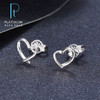 【限时8.8折】PT950 【国际铂金协会】铂金镂空爱心耳钉（直针配铂金耳迫）(BES00036)预售产品下单后不退款不退货不换货不补差价)预售产品下单后不退款不退货不换货不补差价 商品缩略图0