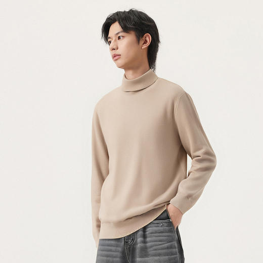 gxg.jeans男装 多色基础纯色打底高领毛衣线衫男士上衣25年冬新品 商品图2