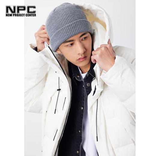 NPC潮牌男装logo贴布绣花大斜插袋连帽冬季情侣羽绒服NP29DJ10 商品图1