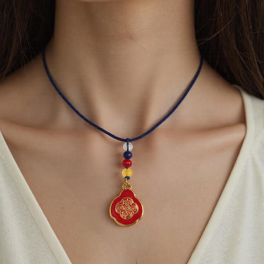 纯铜真空镀金法王如意宝印章珐琅彩工艺挂件吊坠 商品图3