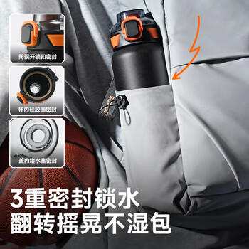 苏泊尔保温杯男士车载大容量水杯316L不锈钢运动户外便携水杯学生吸管杯 /厨具 /水具 /保温杯 商品图6