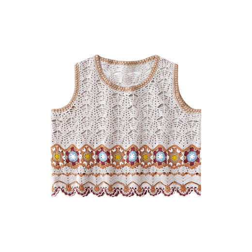 苏苏姐家青岚背心手工DIY钩针纯棉上衣蕾丝线毛线团自制材料包 商品图4