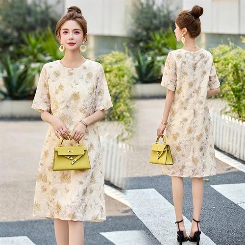 【预售3天】2025夏季新款刺绣花色套头气质优雅连衣裙LDB2811 商品图4