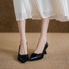 【预售5天】头层牛皮尖头浅口单鞋女细跟春秋新款编织带高跟女鞋FDME&FD9221 商品缩略图4