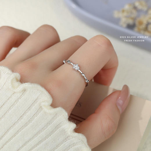 【流星雨】S925纯银小星星开口戒指【YXS-K2322】 商品图3