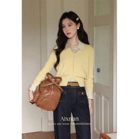 鹿向南「杏叶秋起」条纹衬衫薄款初秋好看小众长袖上衣L56819CS