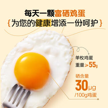 1号会员店One's Member 富硒可生食标准鲜鸡蛋30枚 净重3斤单枚55g源头直发 /生鲜 /禽肉蛋品 /蛋类 商品图1