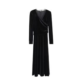 【门店同款】ENJOY秋季时光回廊绒面蕾丝边连衣裙 159349431